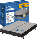 Greaton, Box Spring Bed Base Full Size, 4-Inch Wood Mattress Foundation – Amish Made in USA – Quiet Noise Free, 2-Pieces Under Mattress-Support BoxSpring, Fully Assembled, Gray