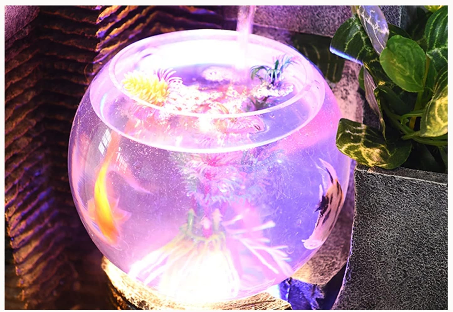 Indoor Fountain Modern Indoor Alpine Water Fountain Turning Ball Living Room Decoration Indoor Humidifier Fish Tank Desktop Decoration Home Decoration Tabletop Fountains