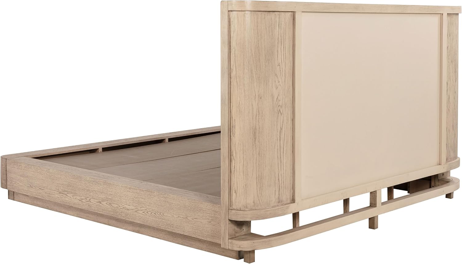 Coaster Home Furnishings Kailani Coastal 5-Piece Bedroom Set Fabric Upholstered Eastern King Size Wingback Bed Frame 49-inch Headboard Beige Oak 225041KE-S5
