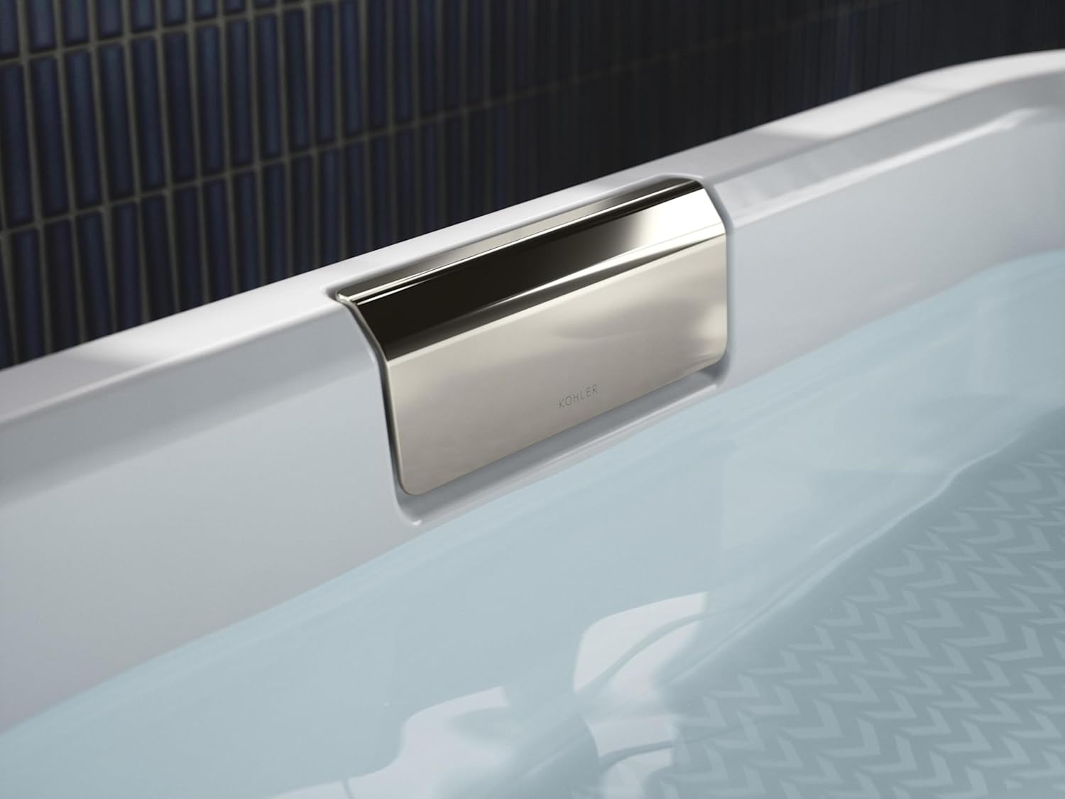 Volute Bath Drain Trim in Matte Black