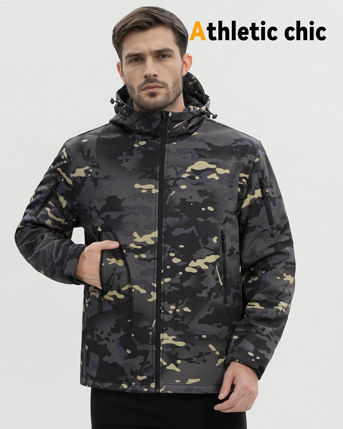 Wulcea Graphene Heated Soft Shell Jacket for Men 12V 18400mAh Large Capacity