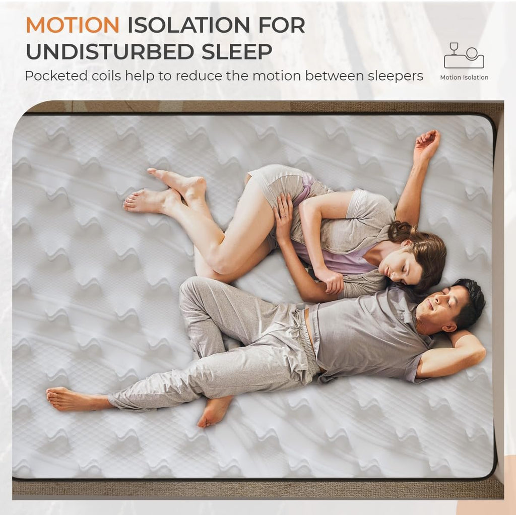 Sweetnight 10 Inch Queen Mattress in a Box - Gel Memory Foam Hybrid Mattress with Individually Pocketed Springs for Support & Comfort Sleep, Meidum Soft Queen Size Mattress