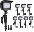 Gardenreet Landscape Wall Wash Lights - 12W 12V LED Outdoor Flood Lights, Low Voltage Hardwired IP65 Waterproof Aluminum Brown Wide Beam Lighting for Garden Patio Wall Sign 8 Pack