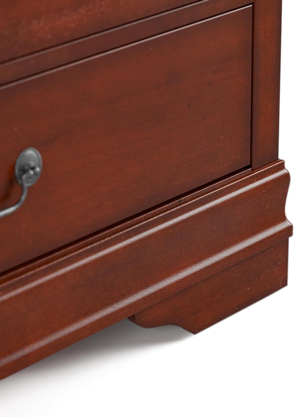Furniture of America Arabella Traditional Solid Wood 5 Piece Bedroom Set with King Bed Frame, Nightstands, Dresser with Mirror, Storage and Organization, Bedframe Box Spring Needed, Cherry