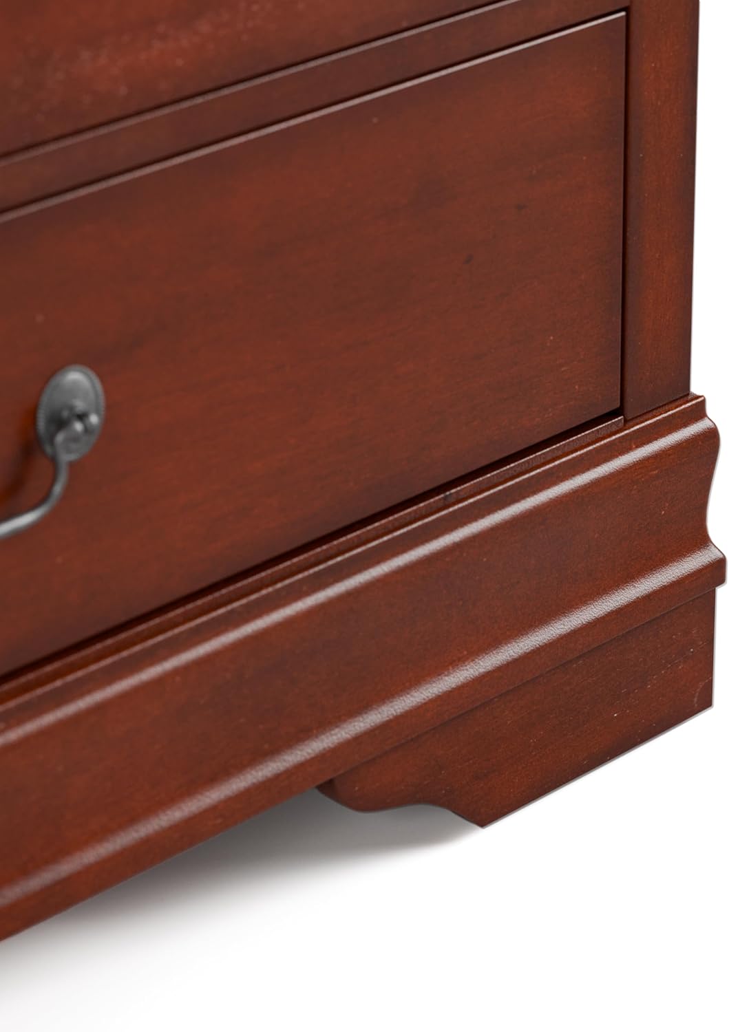 Furniture of America Arabella Traditional Solid Wood 5 Piece Bedroom Set with King Bed Frame, Nightstands, Dresser with Mirror, Storage and Organization, Bedframe Box Spring Needed, Cherry