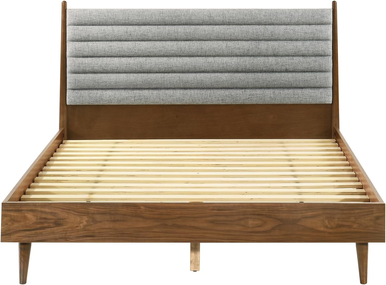 Armen Living Artemio Queen 3 Piece Wood Bedroom Set in Walnut Finish