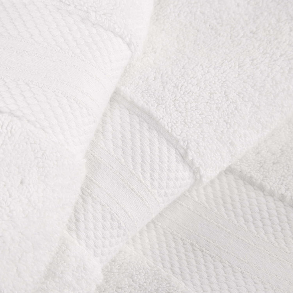 Superior Turkish Cotton 9-Piece Towel Set, 3 Bath, 3 Hand, 3 Face Towels for Home, Bathroom Essentials, Hotel, Resort, Spa, Shower, Adult, Kids, Airbnb, Plush, Soft, Apartment, White