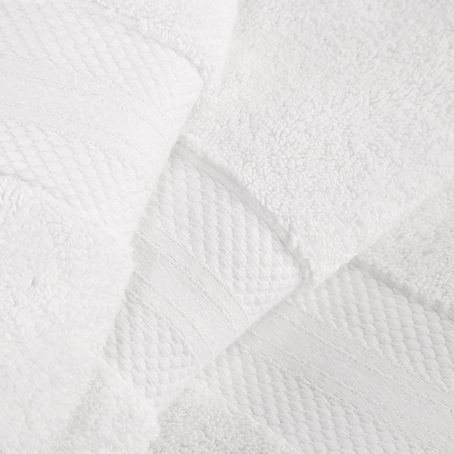 Superior Turkish Cotton 9-Piece Towel Set, 3 Bath, 3 Hand, 3 Face Towels for Home, Bathroom Essentials, Hotel, Resort, Spa, Shower, Adult, Kids, Airbnb, Plush, Soft, Apartment, White