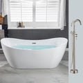 WOODBRIDGE BTA1517-B/N-Drain &O +F0001BNVT BATHTUB, With Brushed Nickel Drian