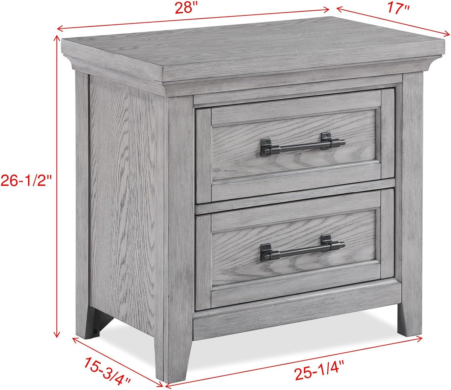 MASARA Rustic King Bed with Nightstand Set, Country Style Bedroom Furniture, Greige Wood Finish