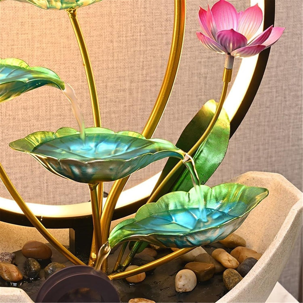 Tabletop Fountain Indoor Tabletop Tiered Water Fountain 5 Level Waterfall Meditation