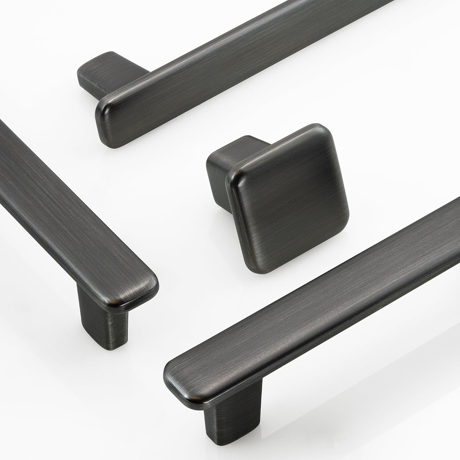 HESTIA HARDWARE 30 Pack | Antique Sliver Drawer Pulls 5 Inch Kitchen Cabinet Handles | Modern Grey Cabinet Pulls | 128mm Kitchen Cabinet Pulls, Pewter Dresser Handles (Z17.128mm.30.B)
