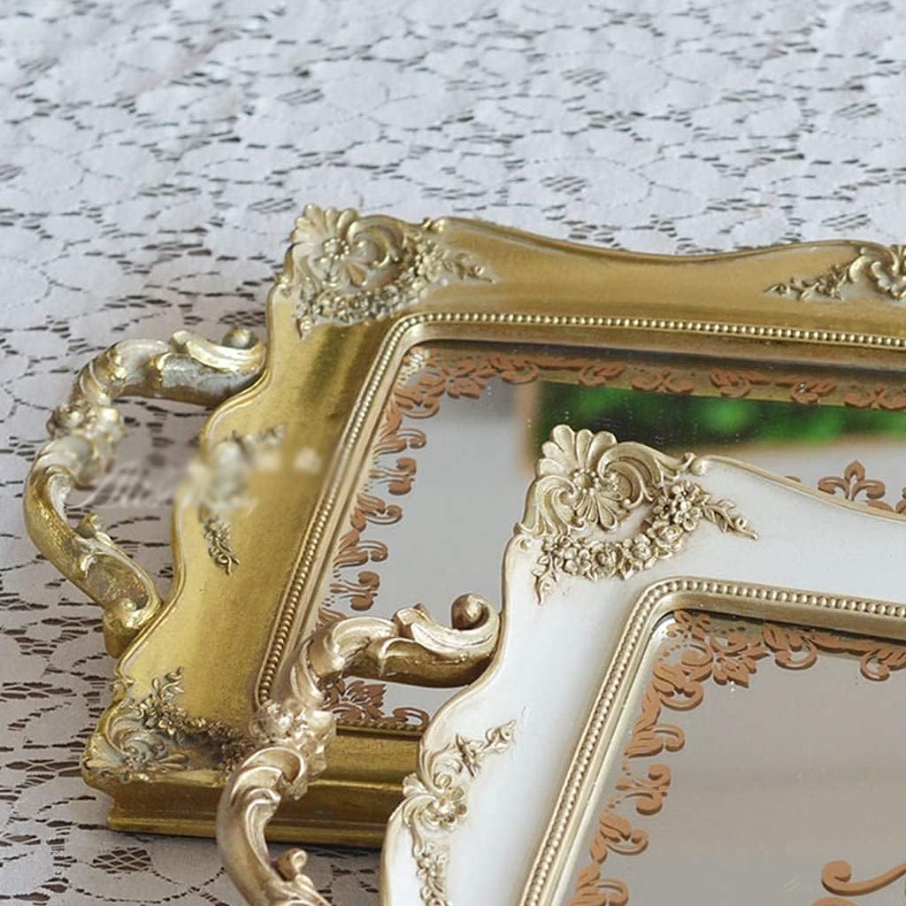 Counter Organizer Bathroom Tray Rectangle Resin Vanity Tray Retro Care Product Storage Accessories Plate Storage Tray French Retro Home Decoration Multifunction