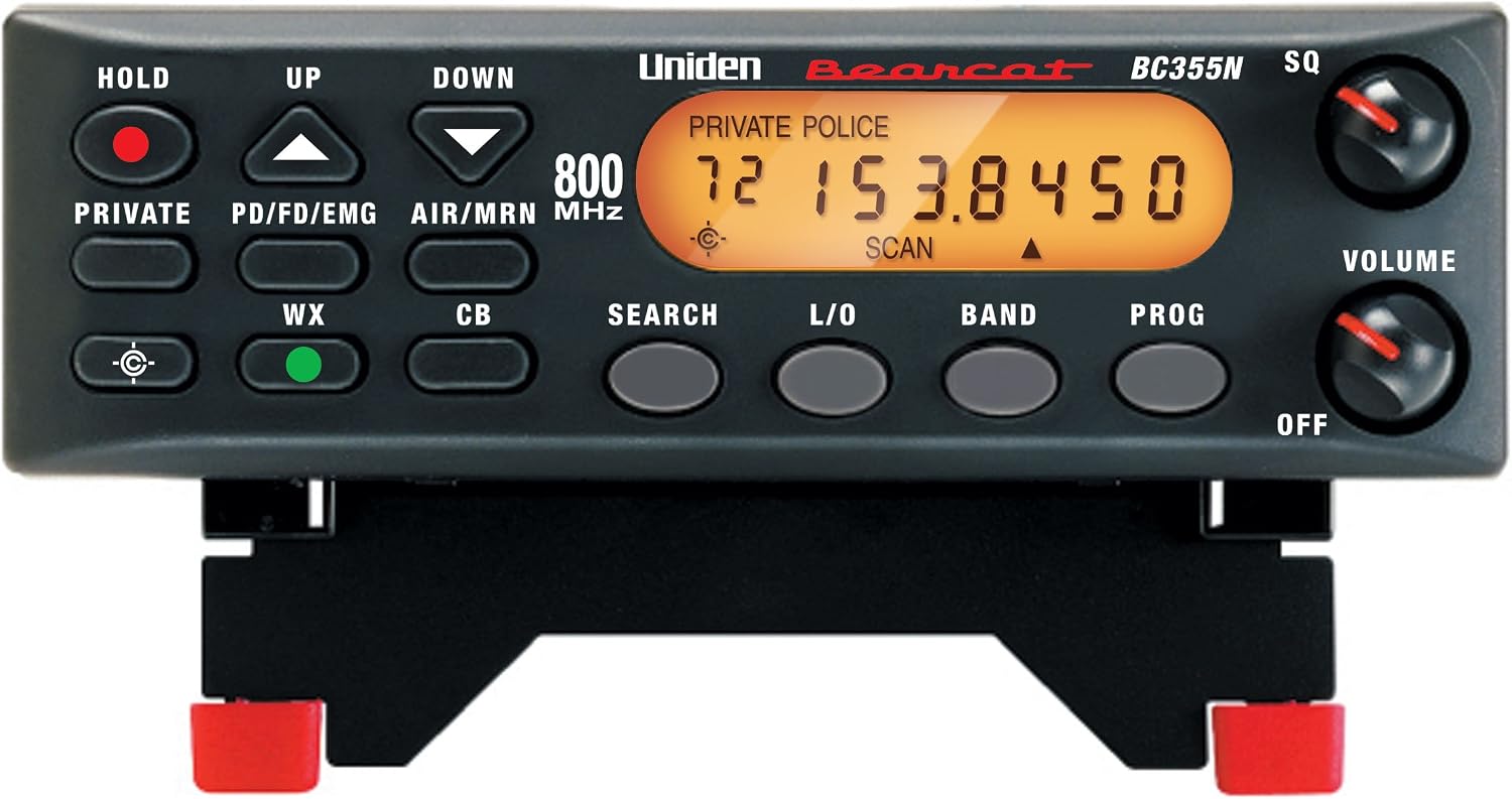 Uniden BC355N 300-Channel Base/Mobile Scanner, Close Call Capture, Pre-programmed Search Bands, NOAA Weather, Aviation, Marine, Railroad, NASCAR, and 'Non-digital' emergency services