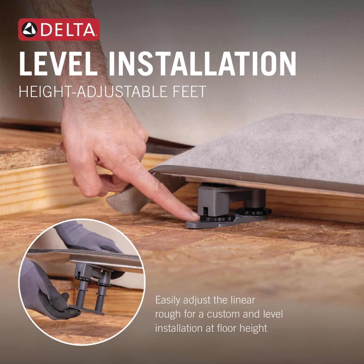 Delta Faucet 36-Inch Reversible Linear Shower Drain Trim in Champagne Bronze
