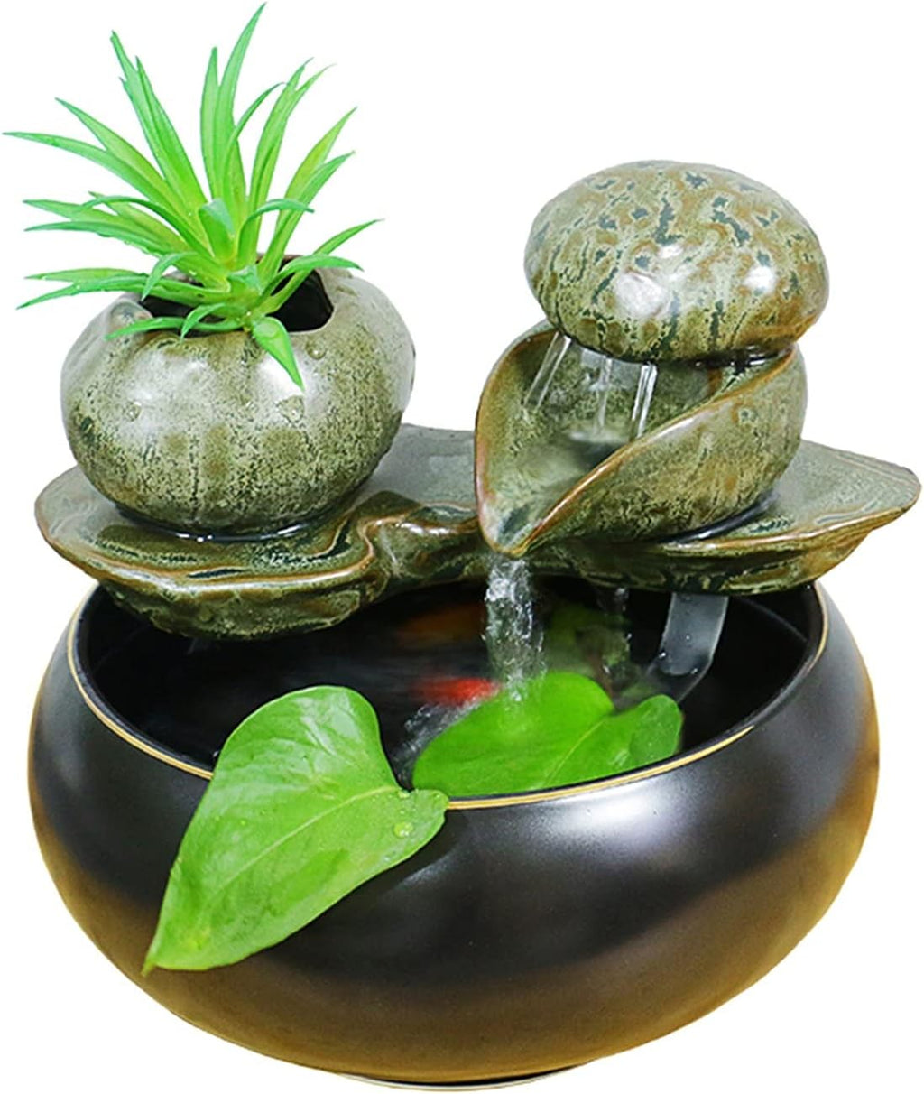 Tabletop Fountains Tabletop Fountain Waterfall Fountain Desktop Small Fish Tank Decorations Home Living Room Tea Table Tv Cabinet Decorations Zen Meditation Indoor Waterf