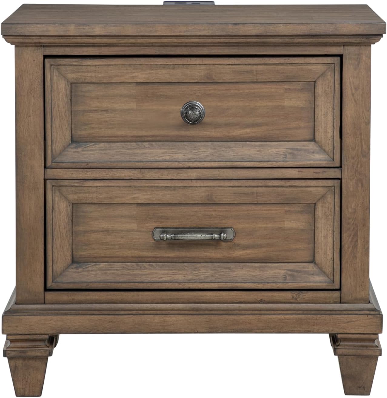 New Classic Furniture Mariana 5-Piece Wood Queen Bedroom Set with 2 Nightstands, Vintage Mocha