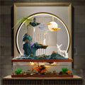 Tabletop Fountains Desktop Fish Tank Water Ornaments Rockery Fountain Landscaping Living Room Porch Chinese Style Creative Decorative Ornaments Indoor Tabletop Water Fountain(A)