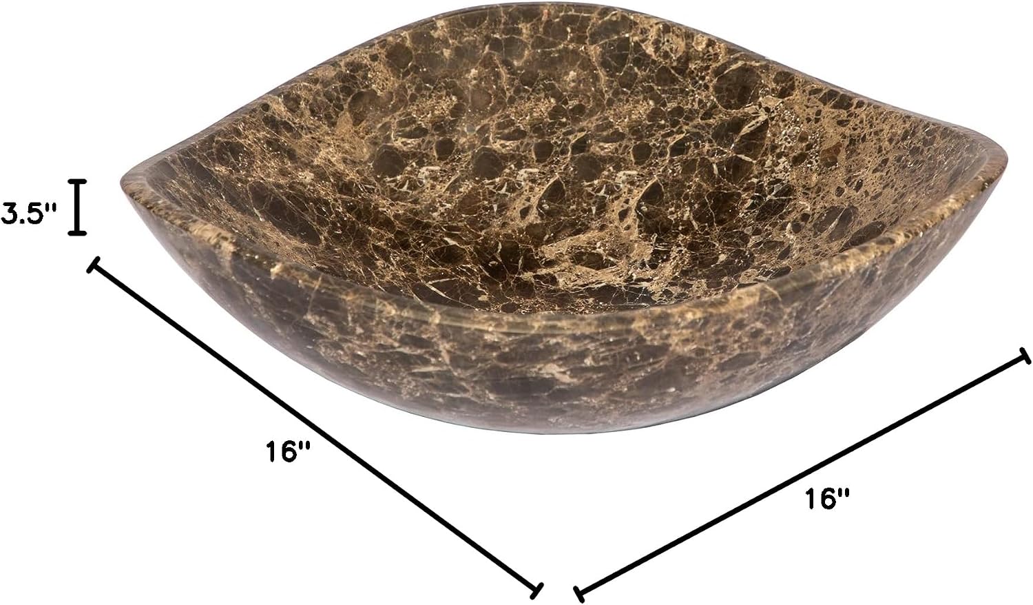 Eden Bath Round Freeform Vessel Sink, Honed Dark Emperador Marble - Stylish Bathroom Sink