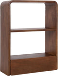 Kate and Laurel Kato Modern Wall Shelf with Drawer; 18 x 24; Walnut Brown; Decorative Over The Toilet Shelf for Use as Bathroom Storage or Living Room Display Shelf