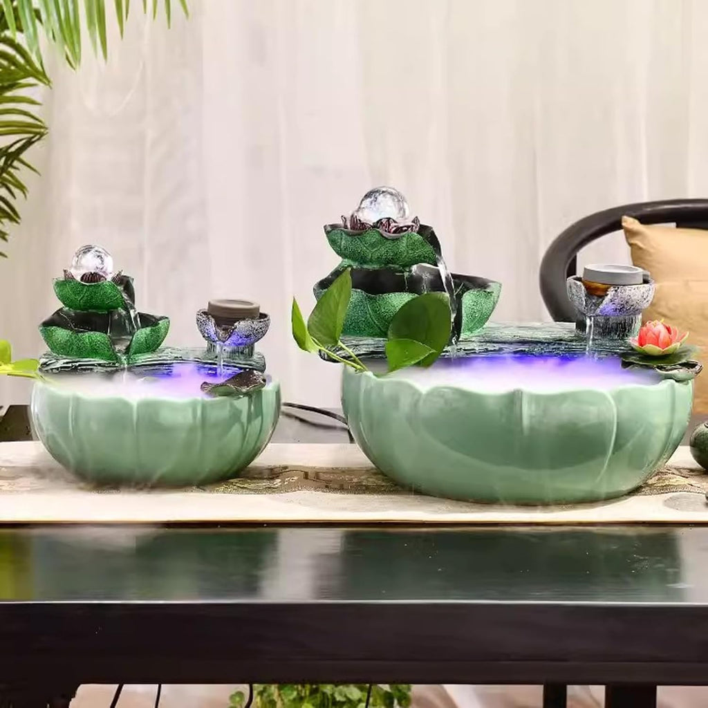 Tabletop Fountain Home Decoration Decorations Office Desktop Living Room Wealth Generating Water Dispenser Interior Circulation Rockery Fountain Decorations Desktop Fountain (Size : Small)