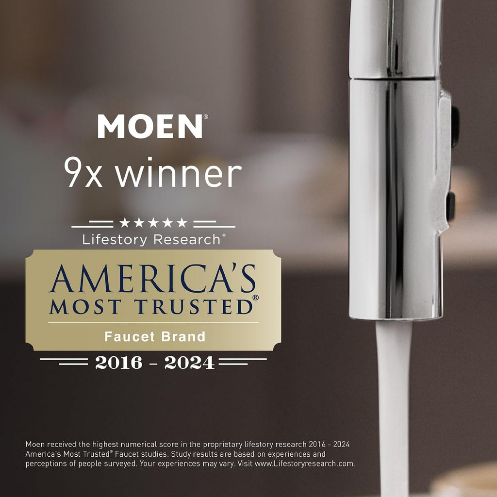 Moen S6320EPBN Velocity Eco-Performance Two-Function Rain Shower Shower Head with Immersion Technology, 8-Inch, Brushed Nickel