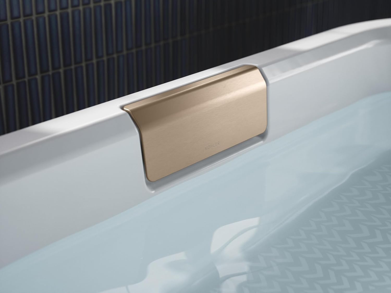 Volute Bath Drain Trim in Matte Black