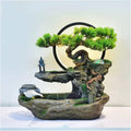 Tabletop Fountain Tabletop Water Fountain Indoor Waterfalls Fountains Decorative with LED Light Artificial Bonsai Tree Design Best Home Gifts for Parents or Friends(Small)