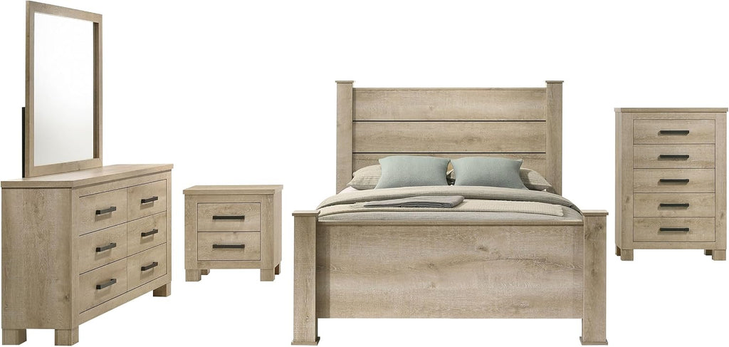 Coaster Home Furnishings Oakglen 5-Piece California King Bedroom Set Weathered Oak 225101KW-S5