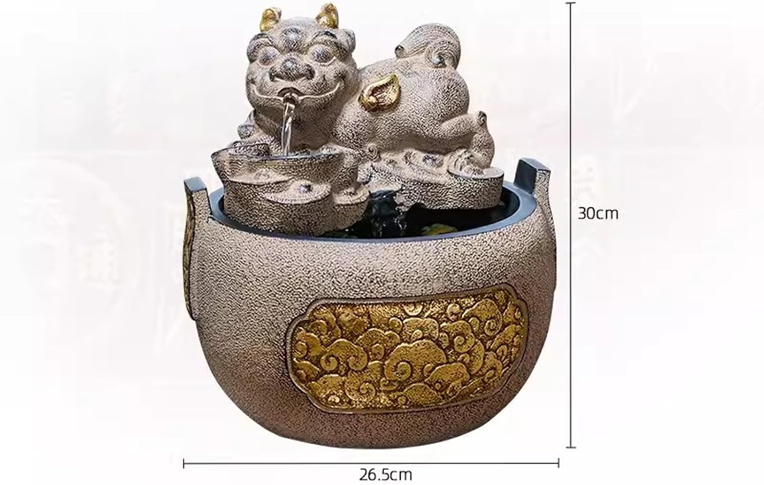 Tabletop Fountain Chinese Style and Flowing Water Decorations Living Room Circulating Small Indoor Office Desks Fountain Landscaping and Flowing Water Decorations Water Fountain (Color : A)