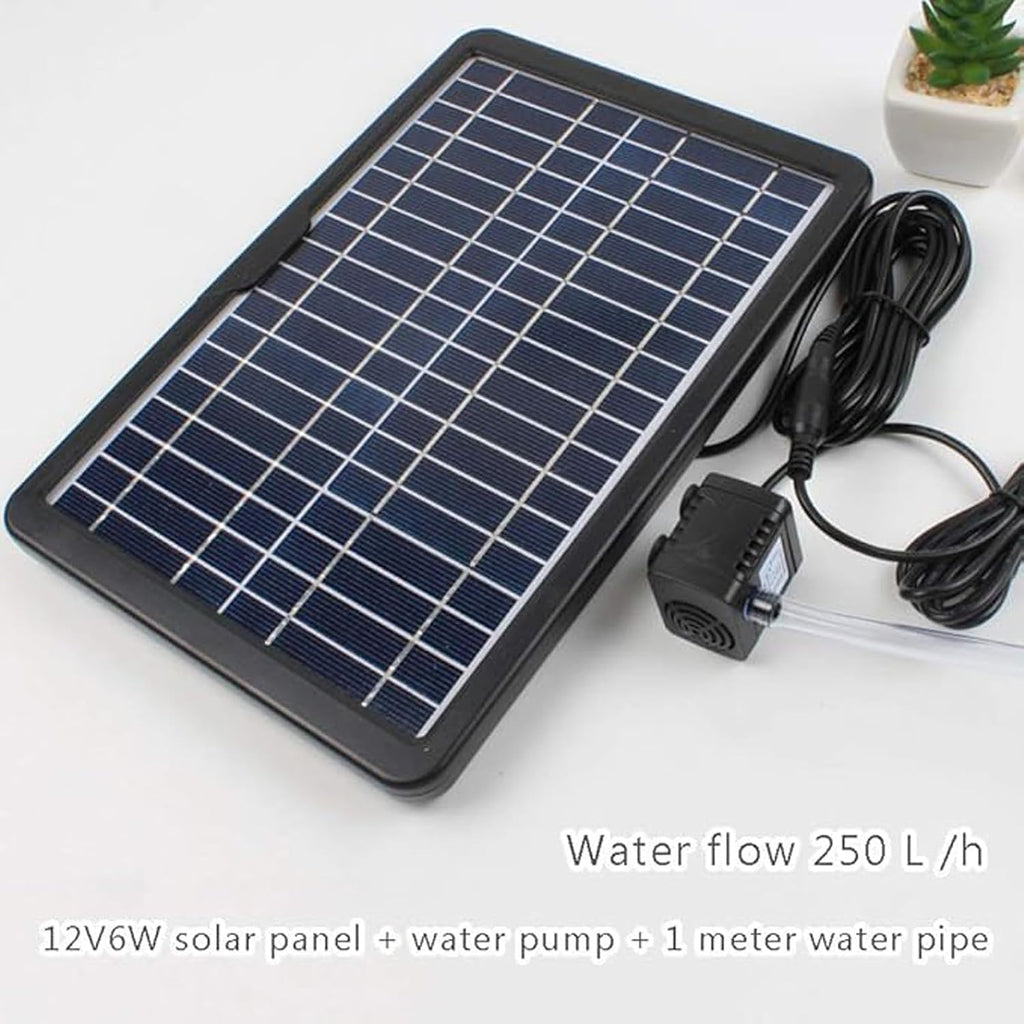 Solar Bamboo Water Fountain Kit, Handcrafted Zen Garden Feature with Pump, Indoor Tabletop Fountain, Fish Tank Circulator, Pond and Patio Water Ornament