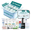 20 Piece Hygiene Kit Bulk, Travel Size Toiletries Set, Care Package Supplies, Mini Deodorant Shampoo Body Wash Toothbrush Toothpaste Razor Kit, TSA Approved, Clear Bag
