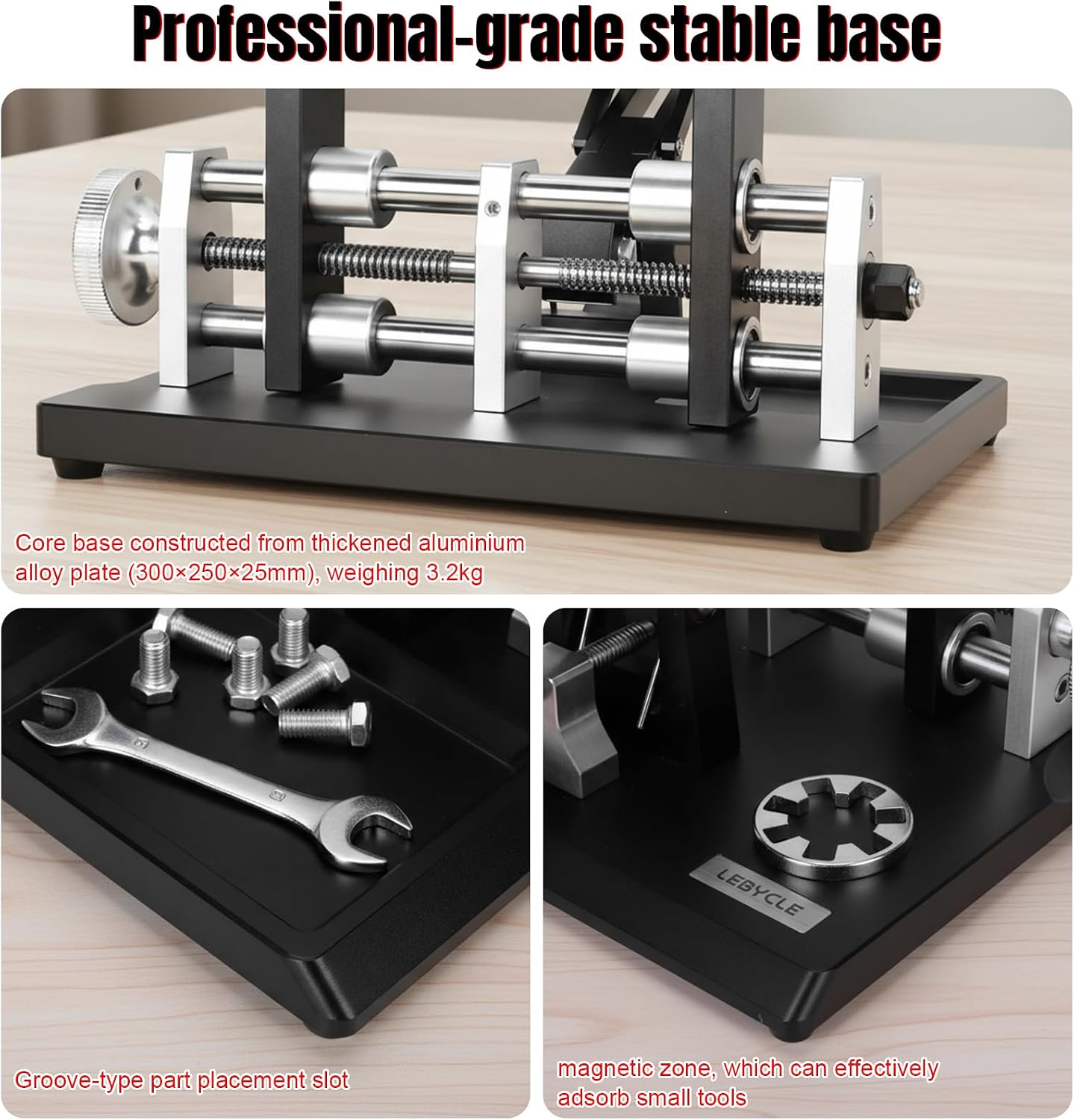 Wheel Truing Stand with Precision Dial Indicators Bike Repair Truing Bearing Stand with Tool Holder for Wheel Alignment and Disc Rotor Check