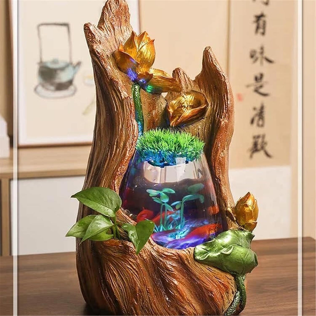 Desktop Fountain Tabletop Fountain Small Home Desktop Fish Tank Water Circulation Ornaments