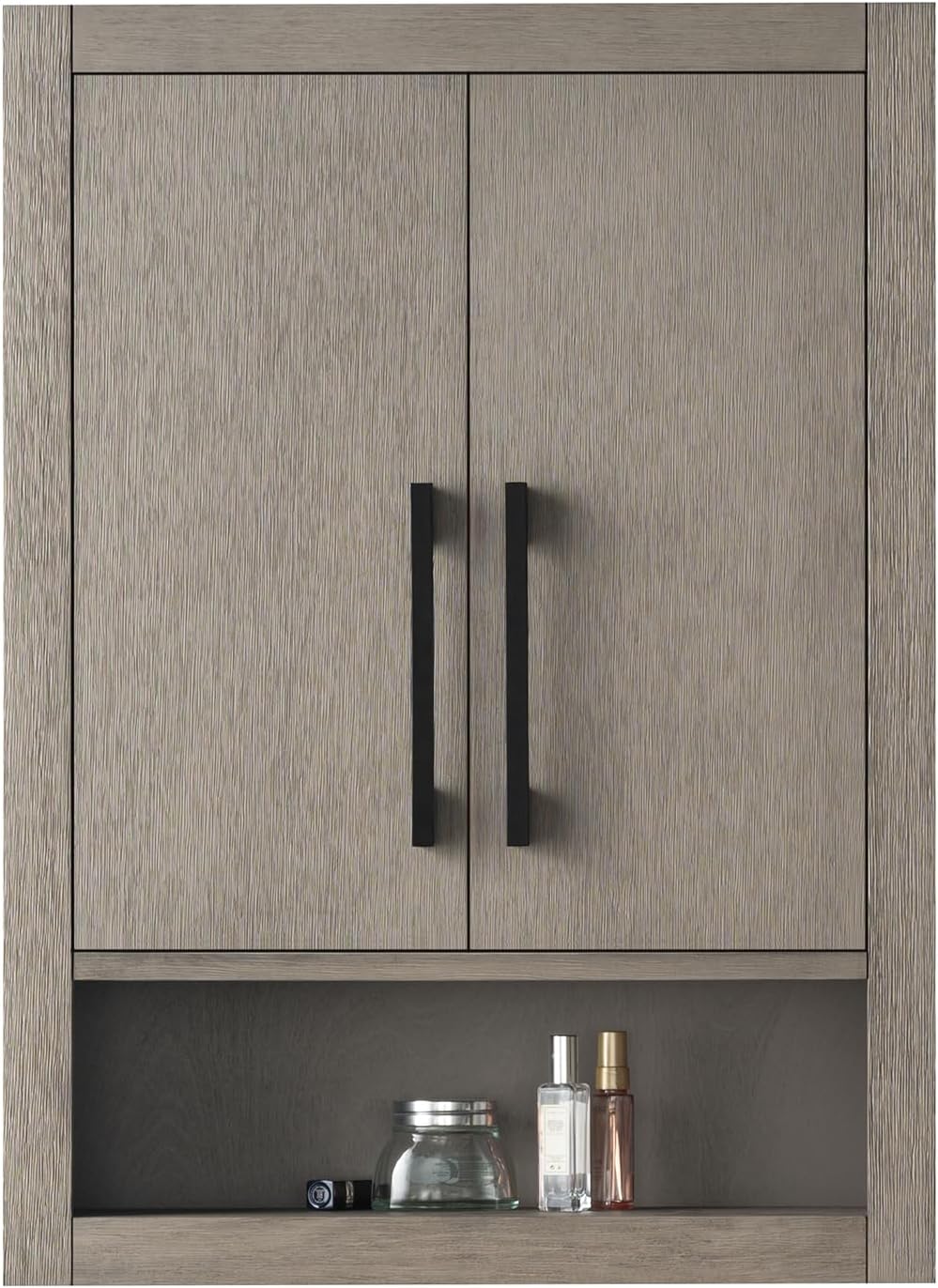 Vanity Art 24' Bathroom Vanity with Storage Cabinet & Shelves, Storage Cabinet with Soft-Closing Doors,VA90-TC-DG-BN1