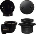 Westbrass Tip Toe Sch. 40 ABS Plumber's Pack with Two-Hole Elbow, Matte Black, D534-62