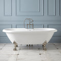 Signature Hardware 479955 Audrey 59' Acrylic Clawfoot Tub with Integrated Overflow, Lion Paw Feet and Tap Deck - Less Drain Assembly