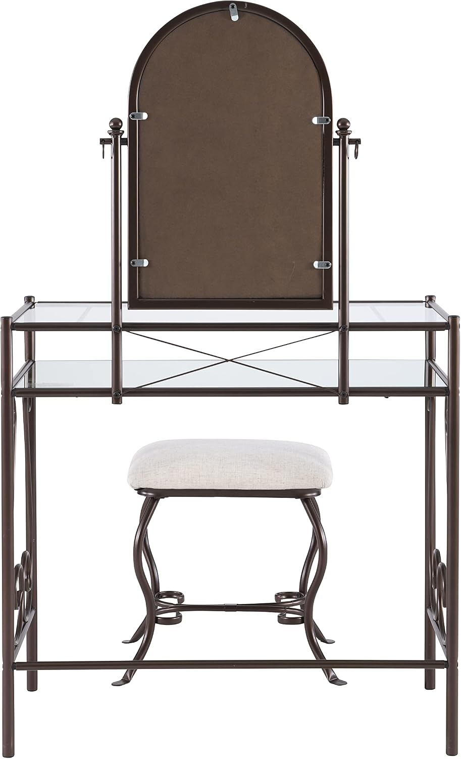 Linon Clarisse Metal Vanity Set (58950MTL-01-KD-U)