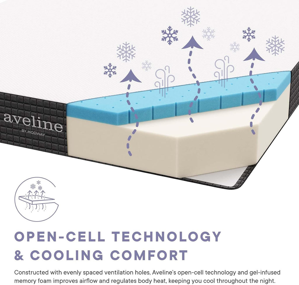 Modway Aveline 8' Gel Infused Memory Mattress with CertiPUR-US Certified Foam Full Mattress