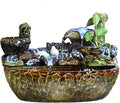 Tabletop Water Fountain Ceramics Tabletop Water Fountain Indoor Waterfalls Fountains Decorative Tabletop Fountain for Bedroom, Office, Living Room, Kitchen Dining Room and Bathroom Décor Indoor Founta
