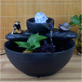 Tabletop Fountains Tabletop Fountain Waterfall Fengshui Wheel Water Fountain Ceramic Rockery Desktop Living Room Office Front Desk Fish Tank Decoration Zen Meditation Ind,B