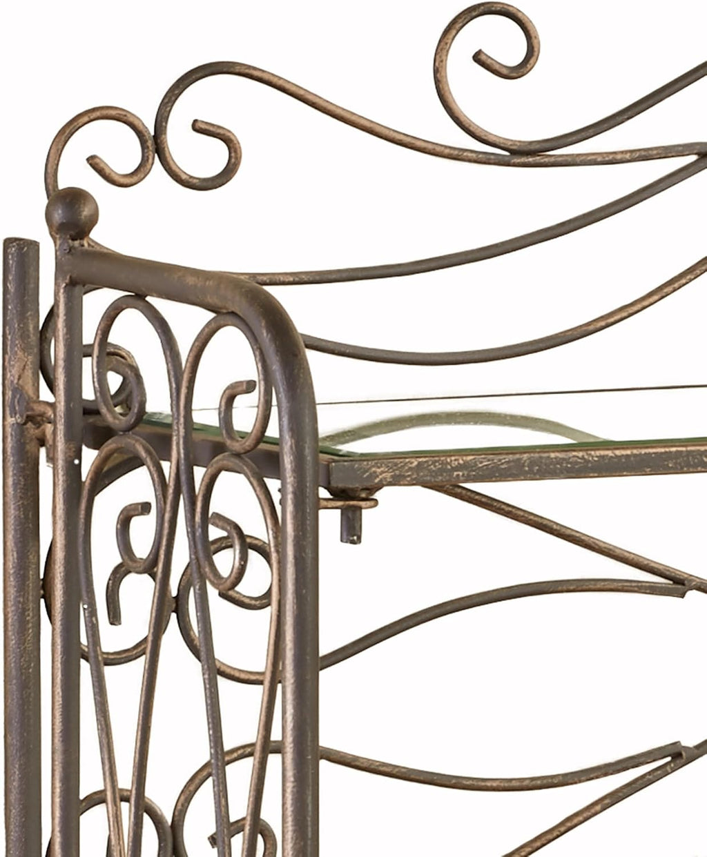 Touch of Class Kadalynn Wall Bathroom Shelf with Towel Bar - Antique Bronze - Handcrafted Metal - Decorative Storage - Mounted Rack Organizer - 3 Shelves - 24 Inches High