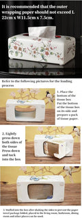 Bathroom Organizer Countertop,bathroom Accessories Countertop Floral Soap Dispenser Sets Vintage Aesthetic Toothbrush Holder Easter Decor Artistic Home Garden Collection Large Tr(One-piece Tissue Box)