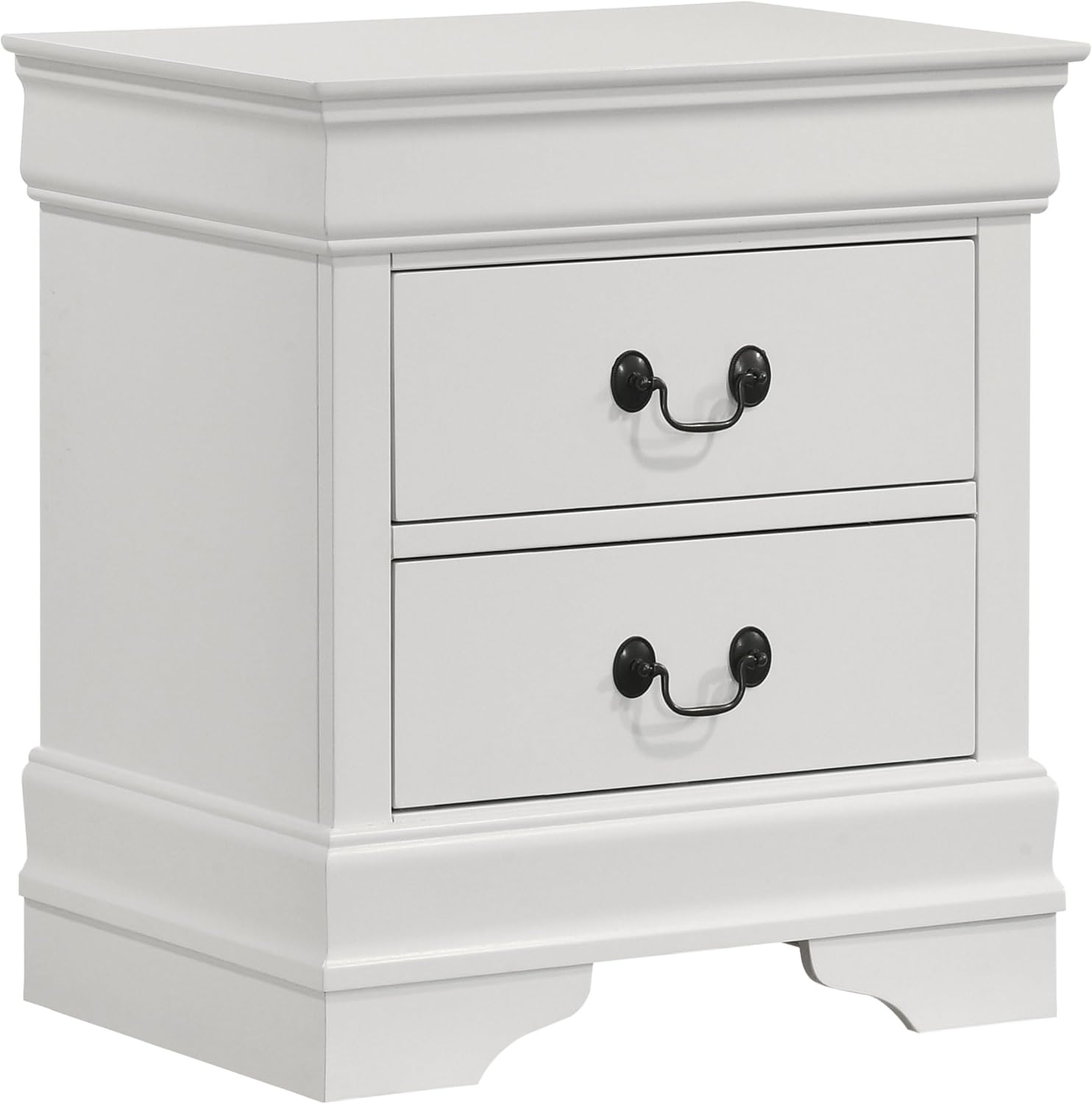 Coaster Home Furnishings Louis Philippe Traditional 5-Piece Bedroom Set Eastern King Size Sleigh Bed Frame 47-inch Headboard White 202441KE-S5