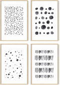HAUS AND HUES Black and White Abstract Wall Art – Modern Minimalist Artwork for Living Room, Abstract Wall Décor for Home or Office (Unframed, 24x36)