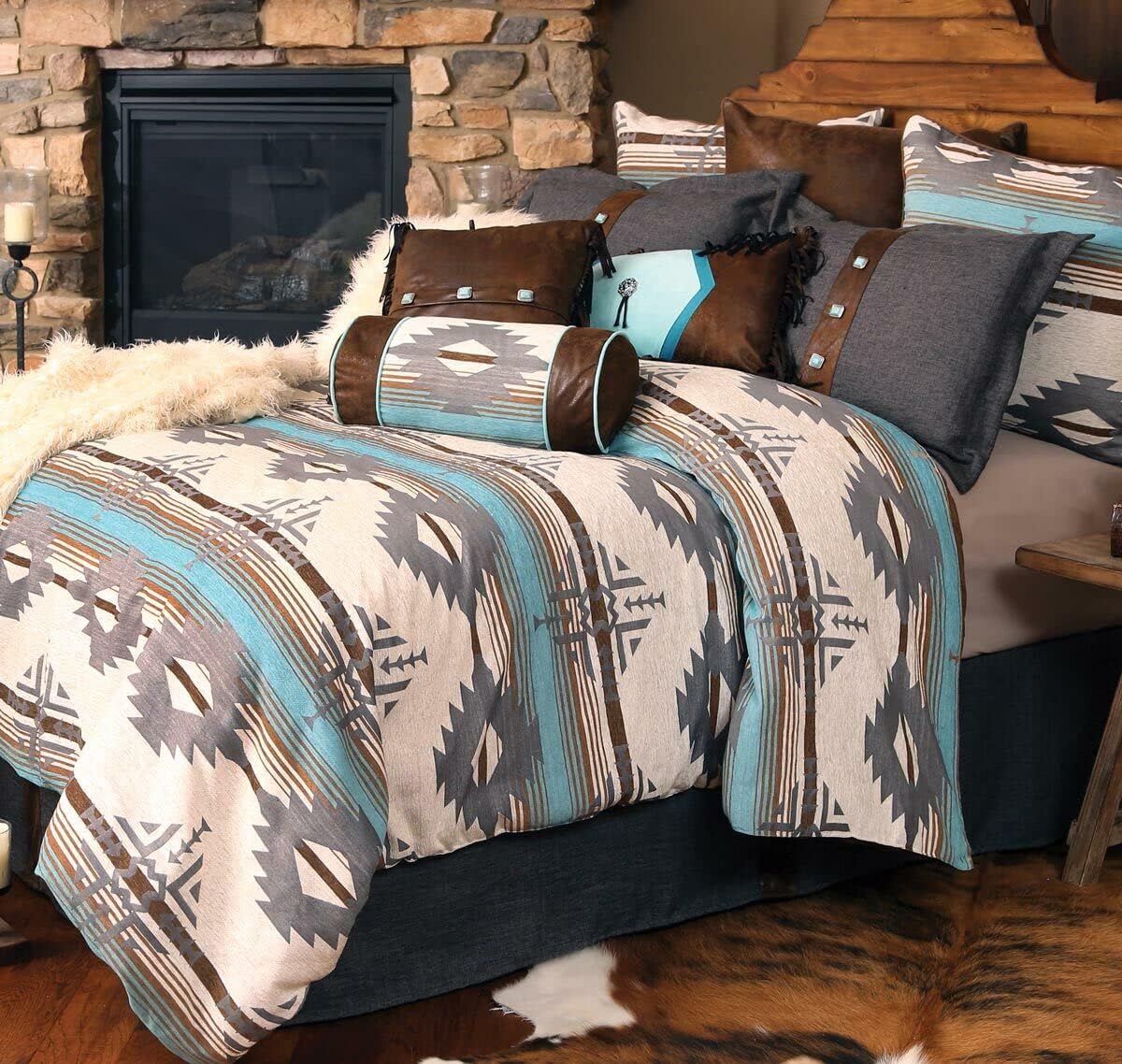 BLACK FOREST DECOR Dakota Sky Bed Set - Queen, Chenille, 9' Dia. x 20' L