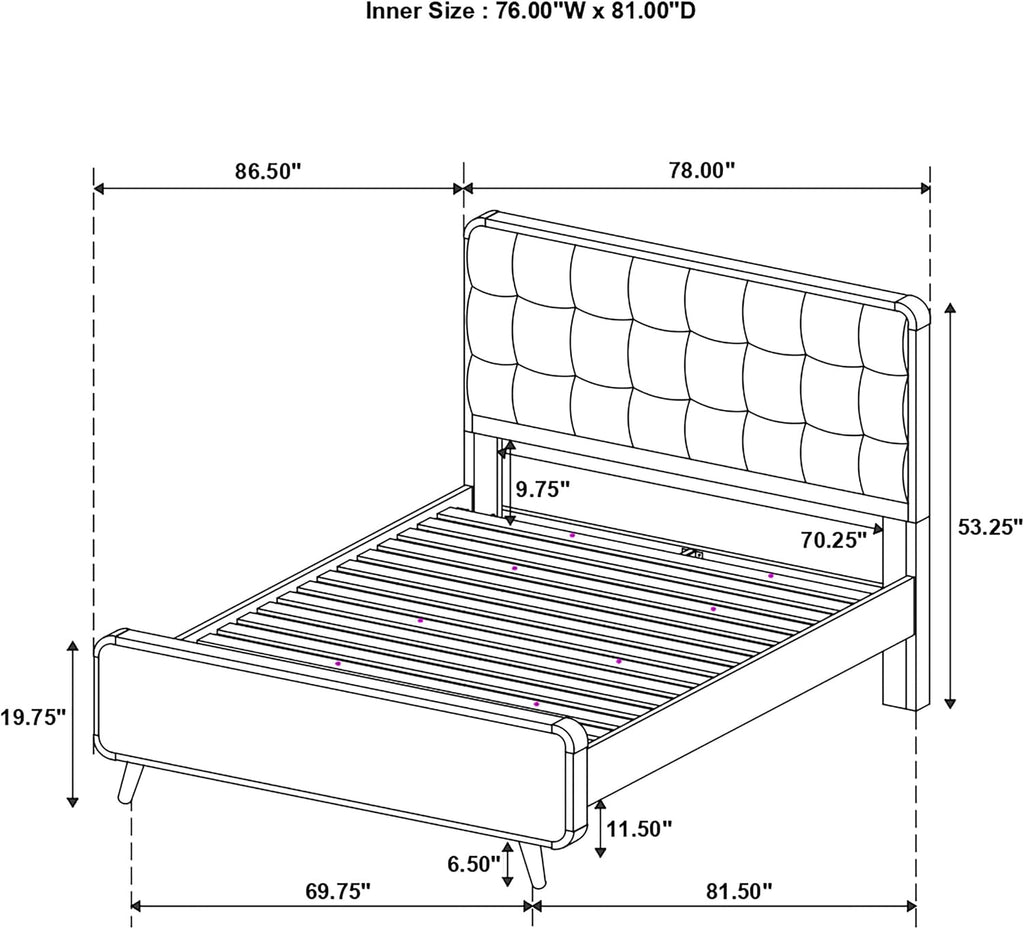 Coaster Home Furnishings Robyn 5-Piece Eastern King Bedroom Set Light Ash