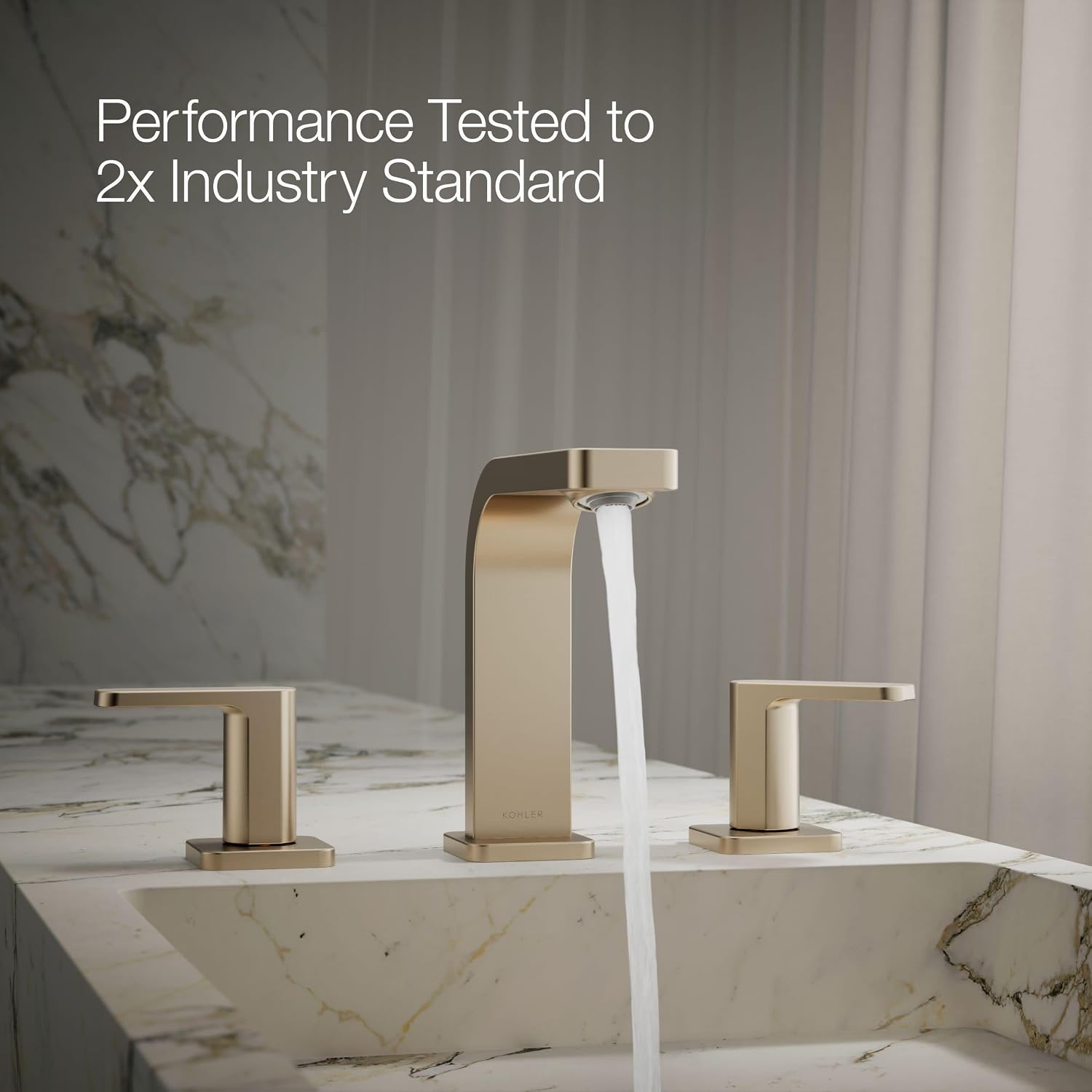 KOHLER K-23484-4K-BV PARALLEL® WS LAV FCT, LEVER 1.0 GPM, Vibrant Brushed Bronze