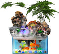 Indoor Waterfall Fountain Desktop Fountain Waterfall Desktop Humidifier with Rockery Aquariums Feng Shui Wheel Tabletop Fountain Home Office Decoration Tabletop Fountains