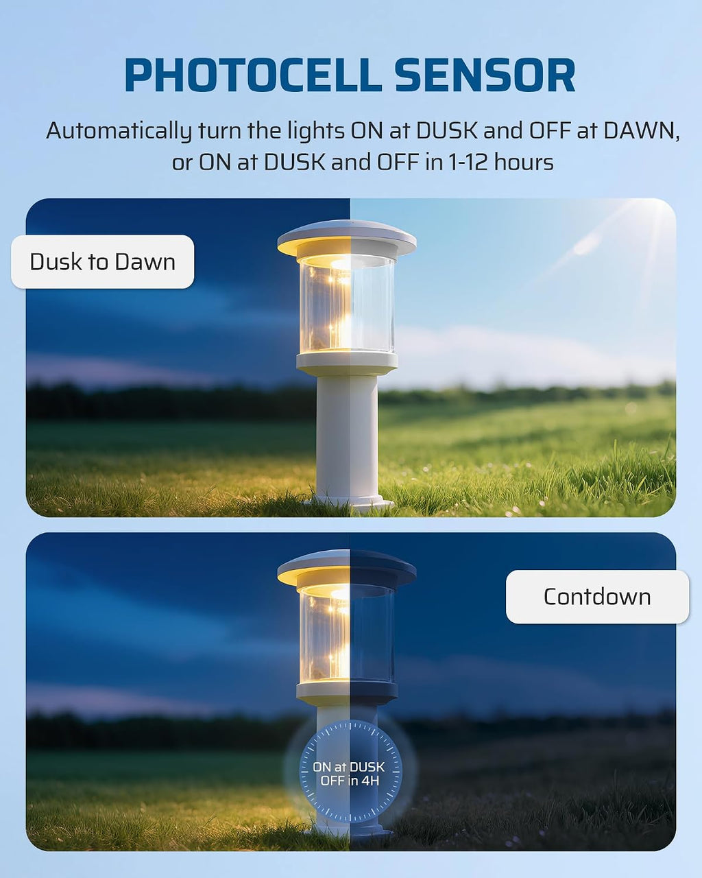 DEWENWILS 900W Low Voltage Landscape Transformer, LED Landscape Lighting Transformer with Timer & Dusk to Dawn Sensor, 120V AC to 12V/14V AC, Outdoor for Garden, Yard, Walkway